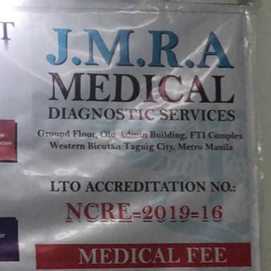 jmra medical & diagnostic services|JMRA MEDICAL DIAGNOSTIC SERVICES CO., Taguig City, .